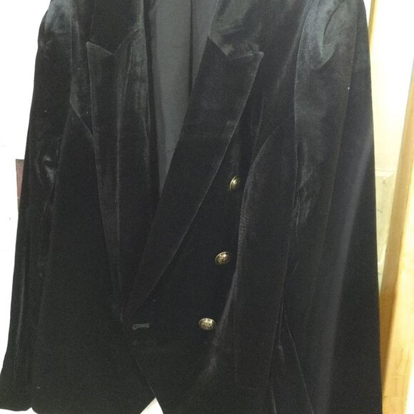 Venus Black Velvet Blazer - Size 14 - Picture 10 of 12